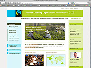 Screenshot der Startseite der Website www.fairtrade.net