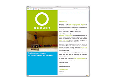 Tanzkonkret Website