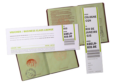 Koeln-Rio Travel Voucher and Business Class Ticket